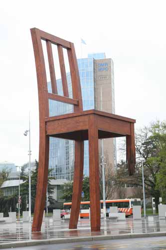 Ginebra plaza de las naciones silla