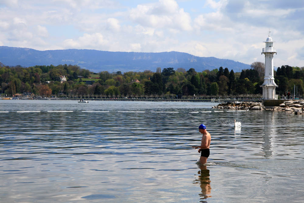 Un baño en el lago Leman