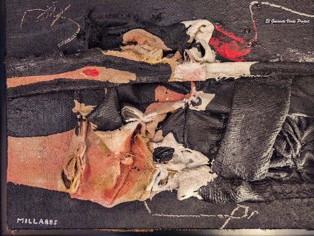 Millares "Cuadro - Homúnculo" (detalle) - Museo de Arte Abstracto Español, Cuenca, por El Guisante Verde Project