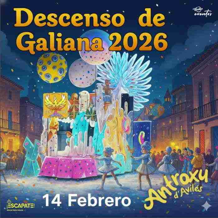 Cartel descenso Galiana carnaval Aviles 2026