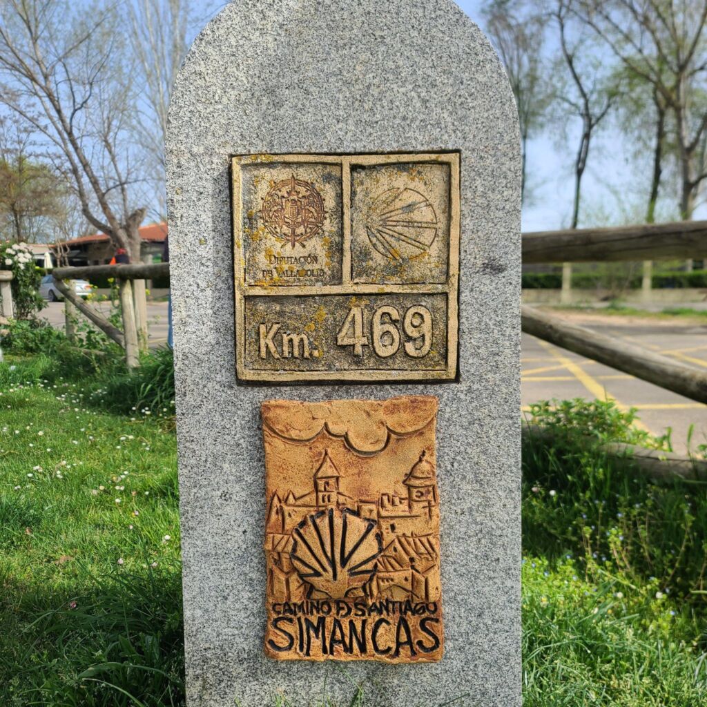 Camino de Santiago a su paso por Simancas (Valladolid).