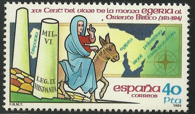Sello viaje Egeria 1984