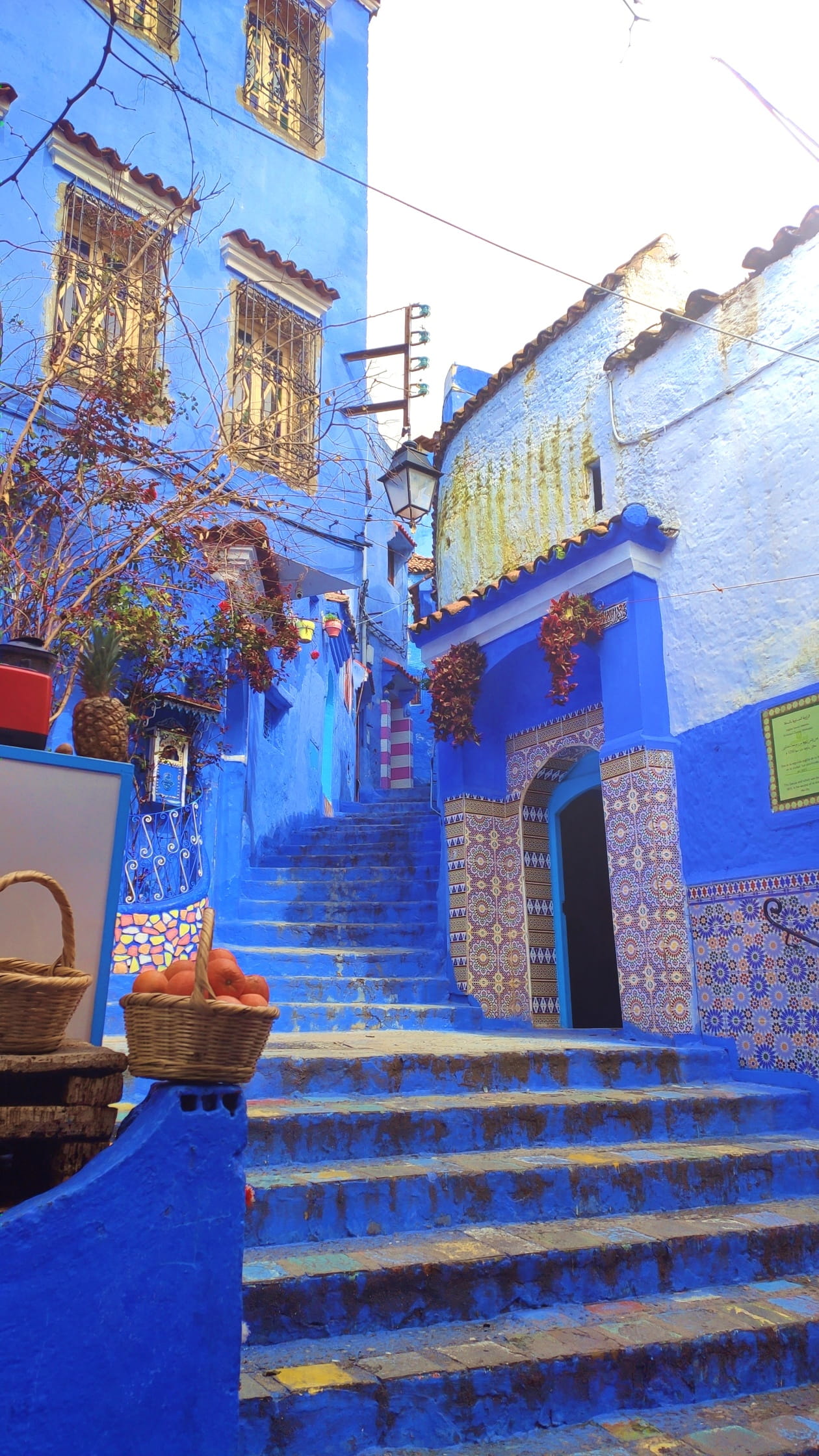 callejon chefchaouen azul