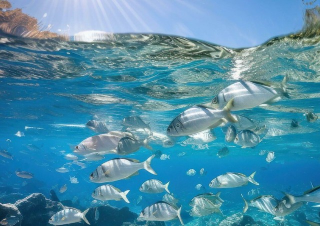 Imagen subacuática en una cala de Menorca