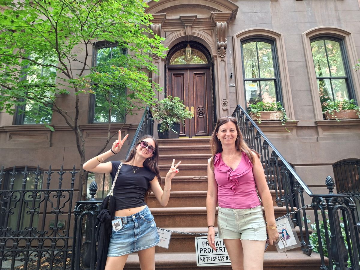 Delante de la casa de Sexo en Nueva York