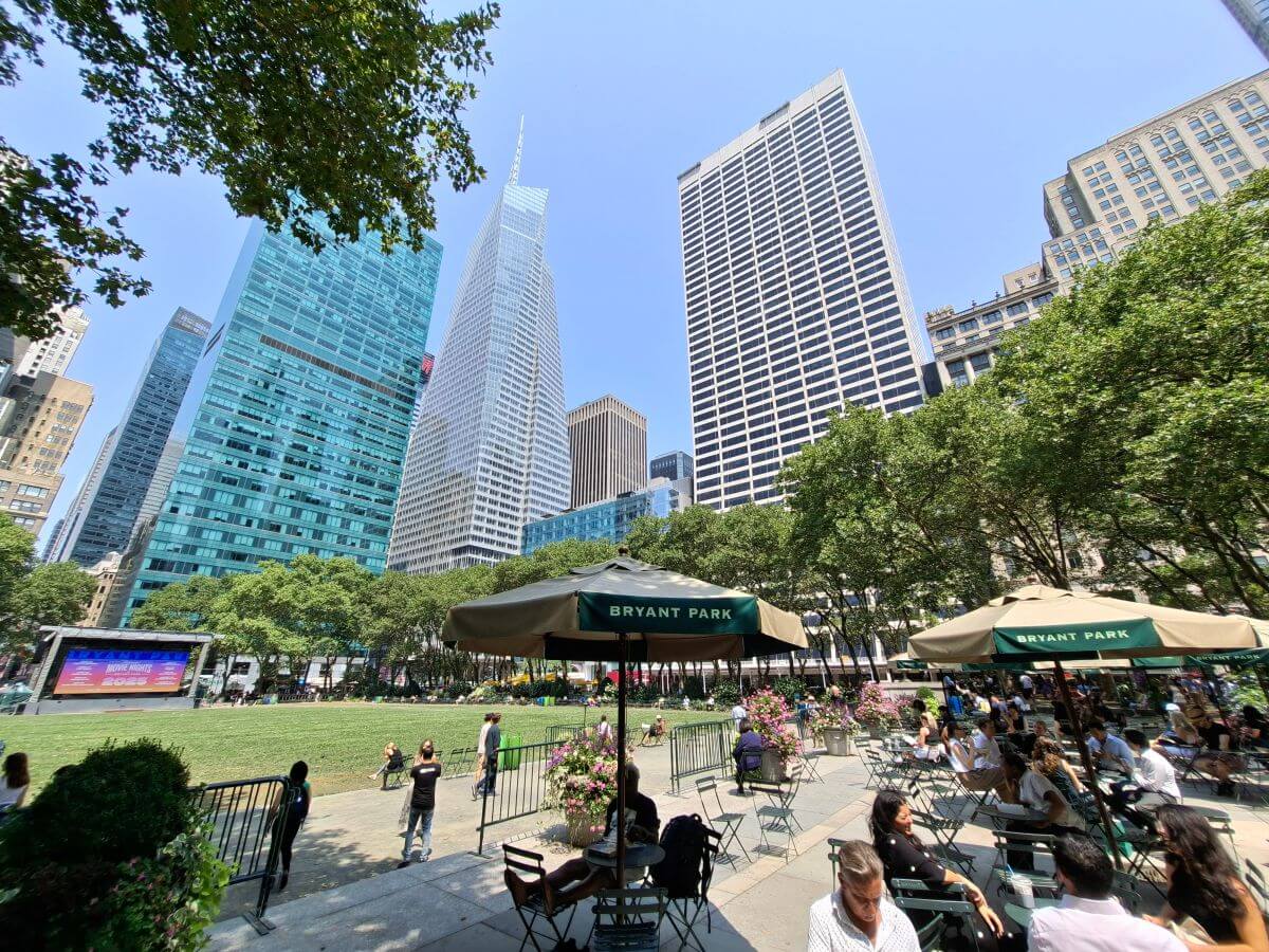 Hora de comer en Bryant Park