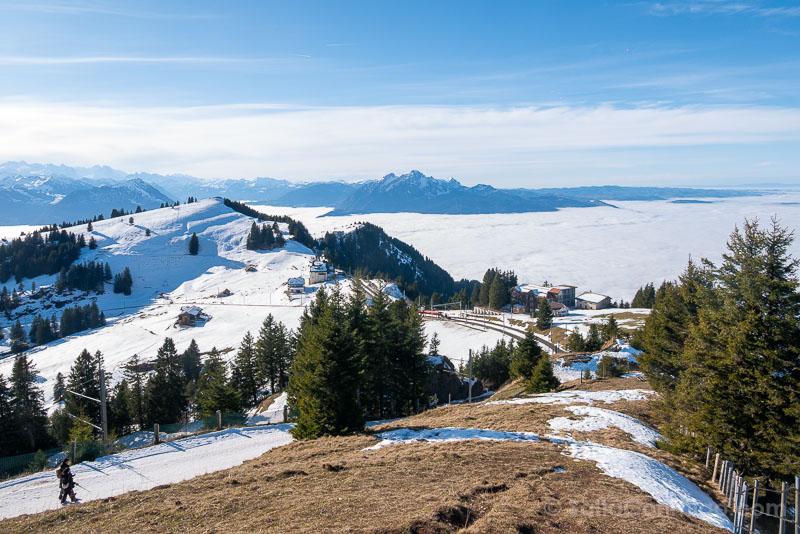 Monte Rigi Senderismo Invierno Rigi Lake View Walk