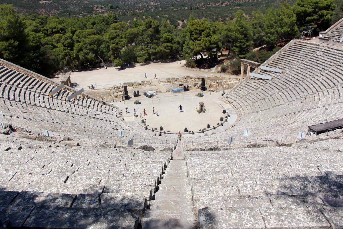 Vista superior del teatro de Epidauro