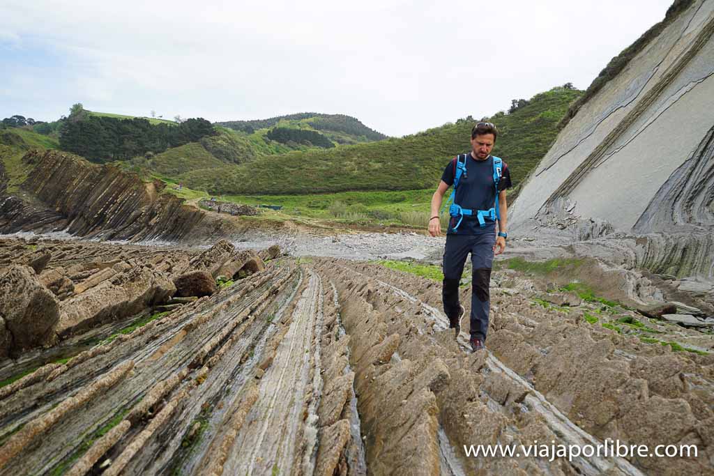 Senderismo - La ruta del Flysch a pie (Senderismo desde Zumaia a Deba) Playa de Sakoneta