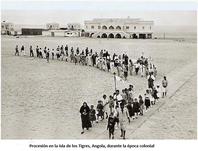 Fotografía antigua de la Isla de los tigres en Angola