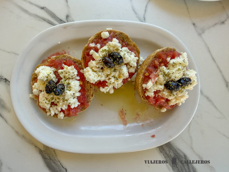 Dakos, un plato típico de la cocina cretense