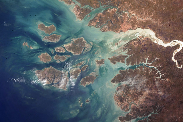 Mapa aéreo de Guinea-Bissau