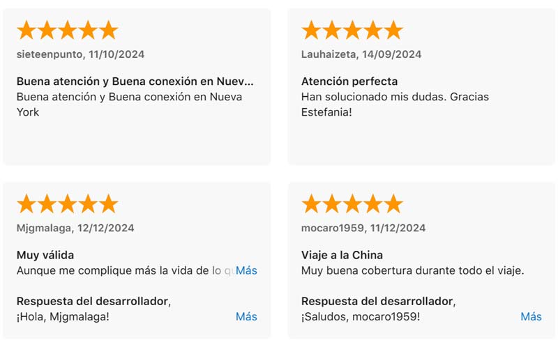 Opiniones Holafly en Apple Store
