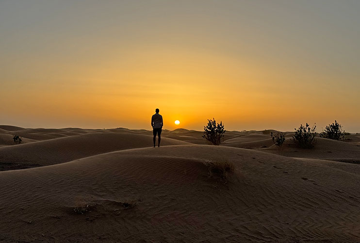 Sunset en el desierto de Merzouga