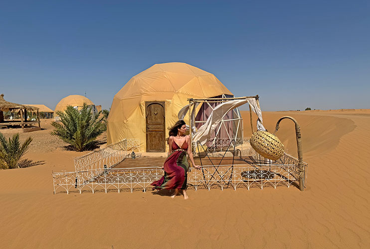 Nuestro campamento en el desierto de Merzouga